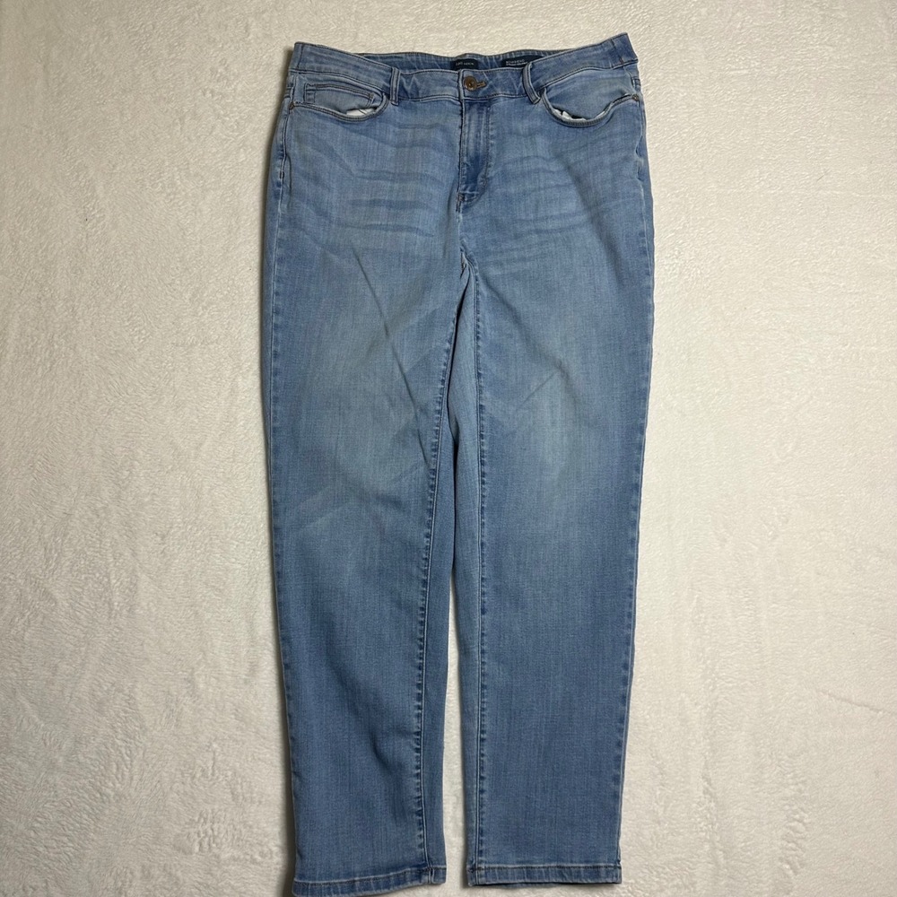 J. Jill Denim Boyfriend Straight Leg Ankle Jeans Womens 16 Blue Stretch Comfort